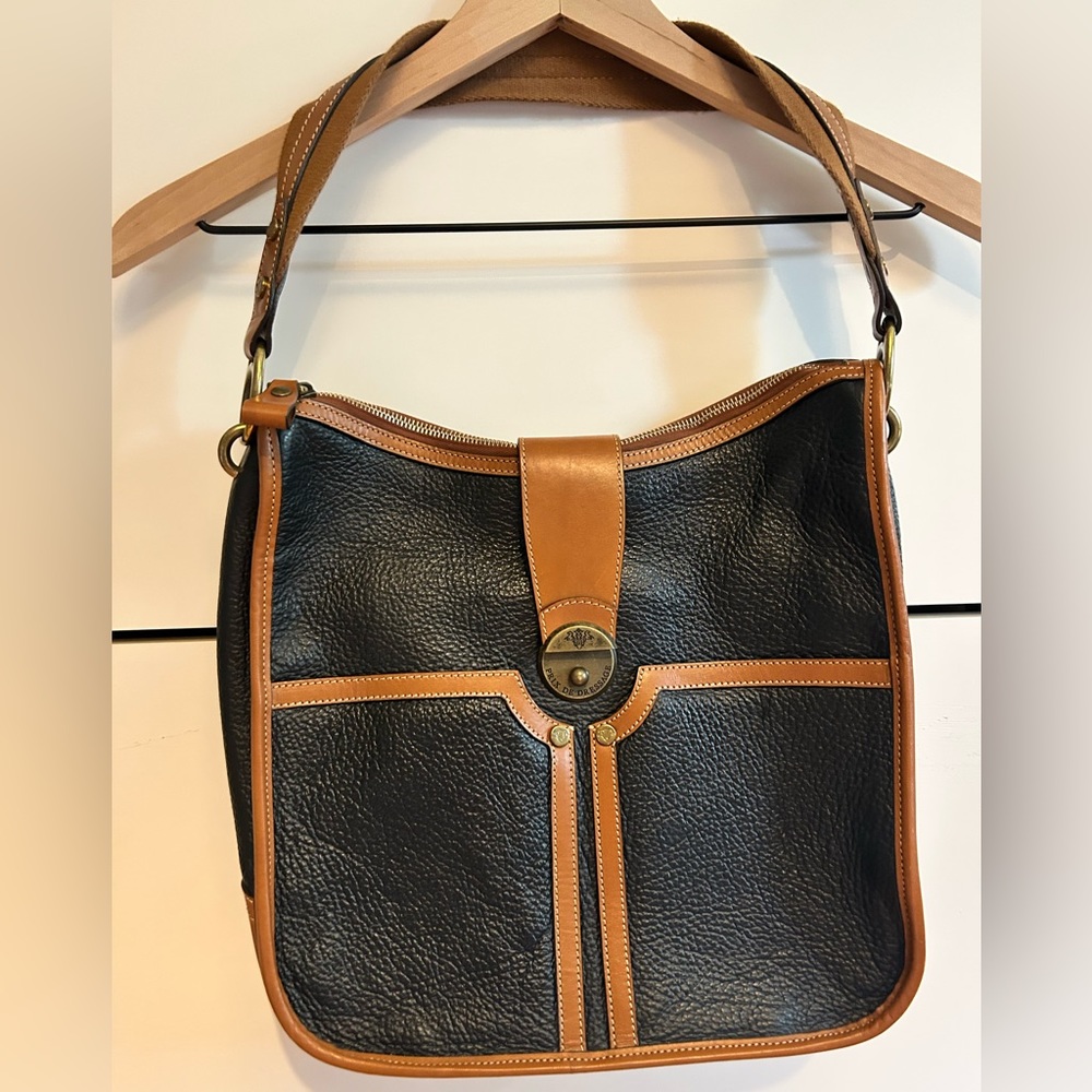 Prix de Dressage pebbled leather shoulder bag